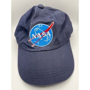 NASA Meatball Logo Baseball Hat Navy Blue Kid U Not Adjustable Strap NWT Medium